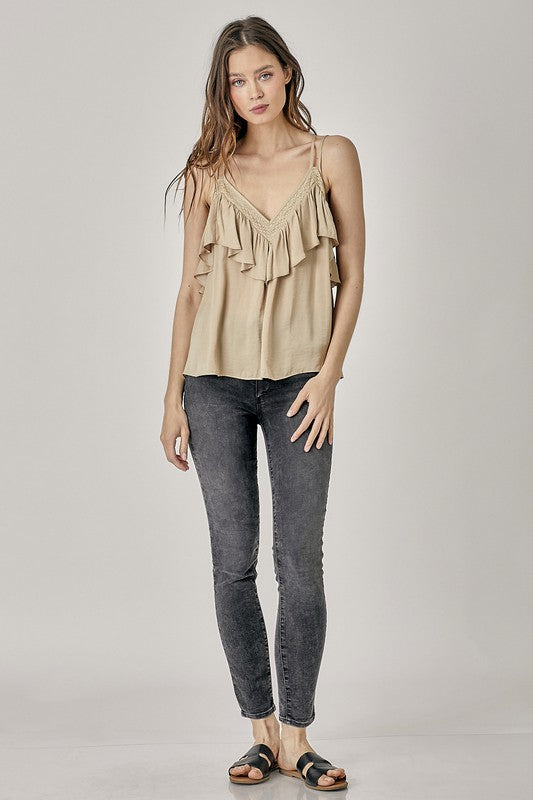*Online Exclusive* Ruffle Cami Top (Multiple Colors)