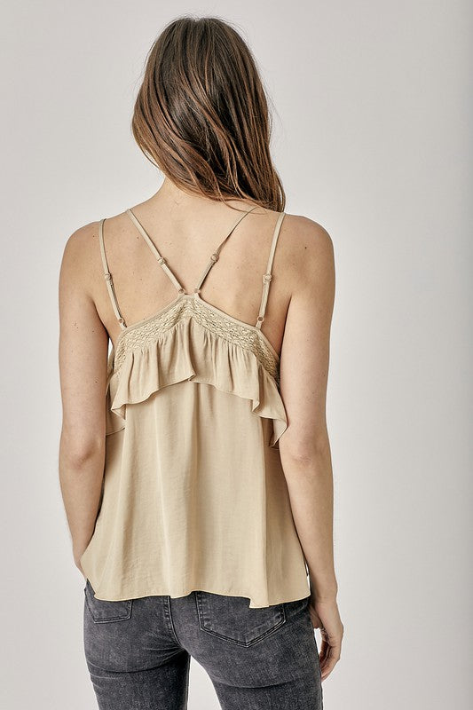 *Online Exclusive* Ruffle Cami Top (Multiple Colors)