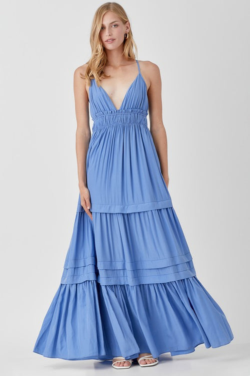 *Online Exclusive* Ruffle Maxi Dress (Multiple Colors)