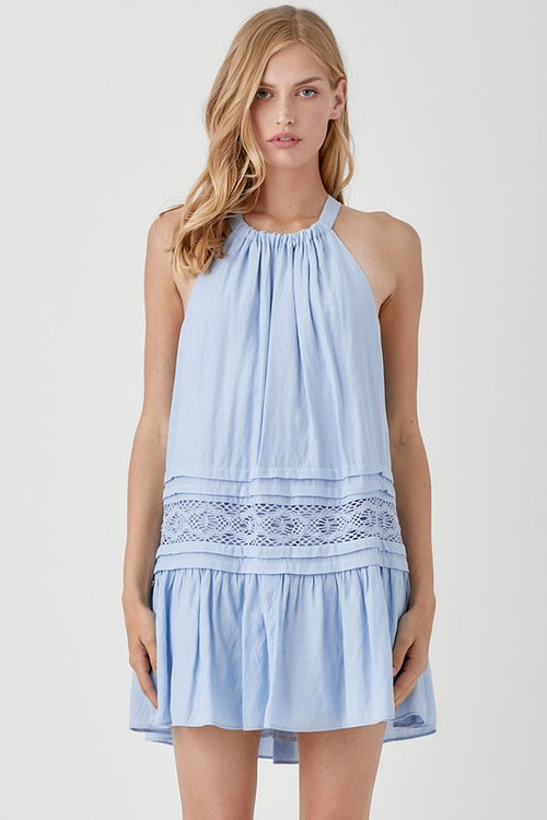 *Online Exclusive* Lace Trim Mini Dress (Multiple Colors)