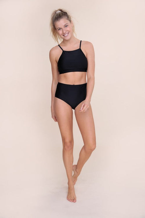 *Online Exclusive* Mono B Swim Halter Bikini Set (Black)