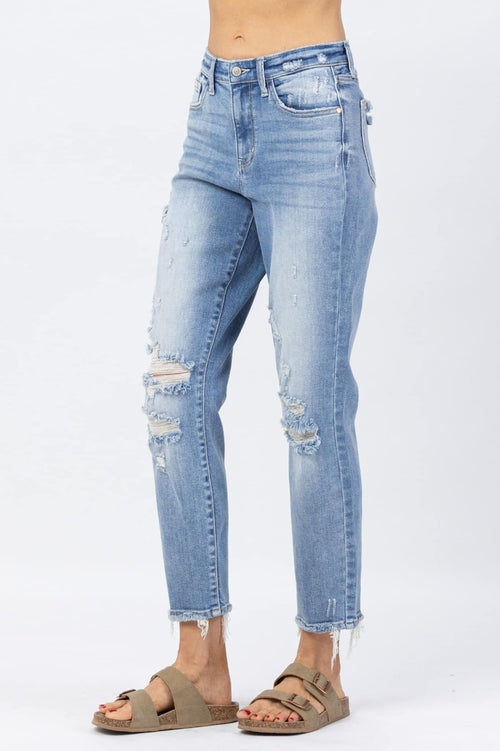 *PVM* 90's Straight Leg Judy Blue Jeans (Medium Wash)