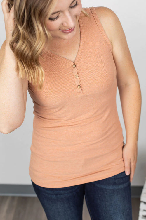 *Outlet* Addison Henley Tank (Heather Clay)