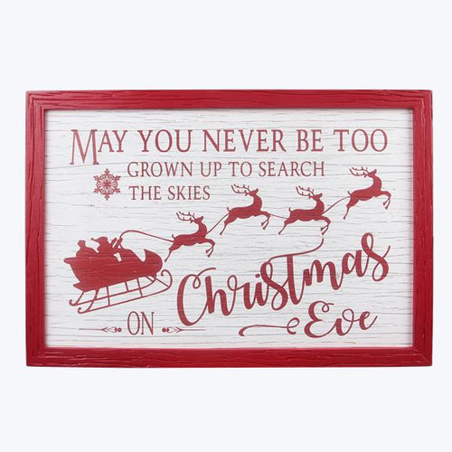 Wood Santa on Sled Wall Sign