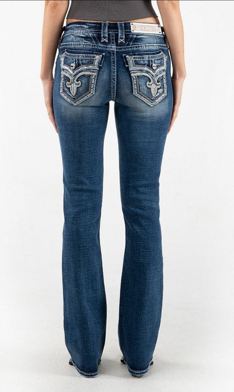 *PVM* Rock Revival Vetiver Bootcut Jeans