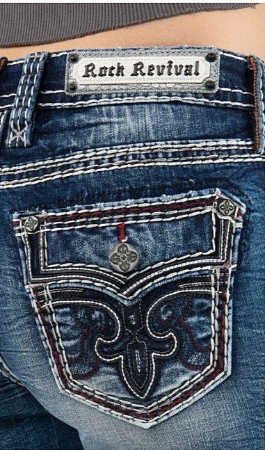 *PVM* Rock Revival Peacoat Bootcut Jeans