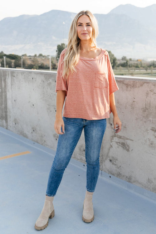 *Online Exclusive* Hannah Tee In Faded Rust