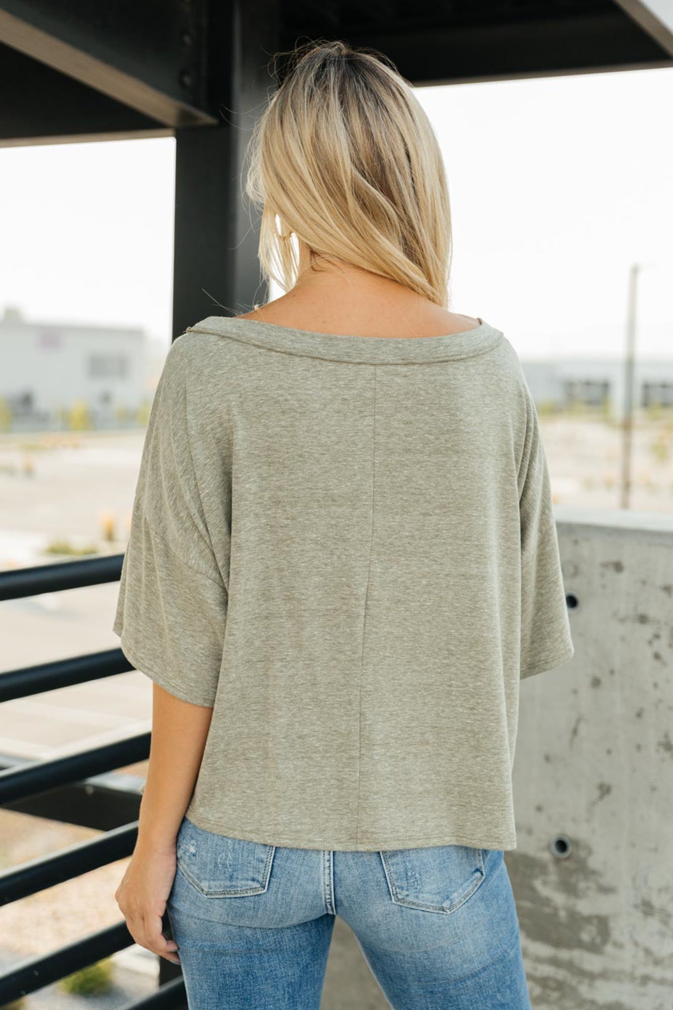 *Online Exclusive* Hannah Tee in Faded Olive