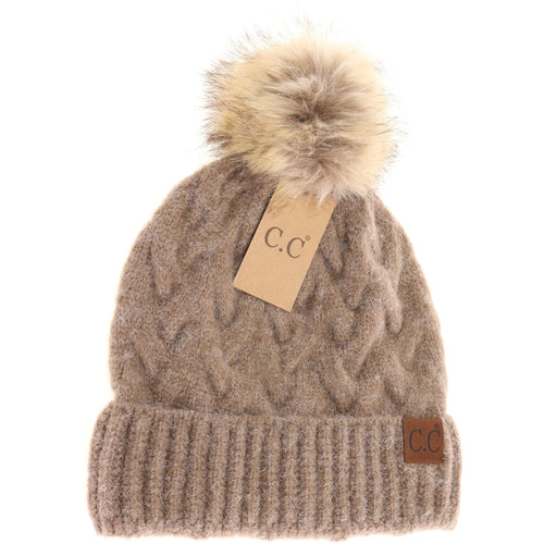 Chunky Braid CC Beanie (Multiple Colors)