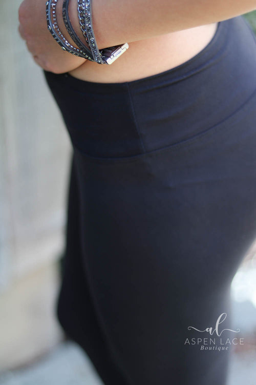 Back to Basics Yoga Band Leggings (Black)