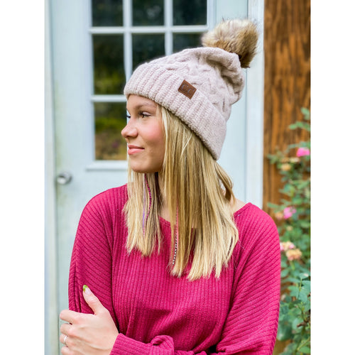 Chunky Braid CC Beanie (Multiple Colors)