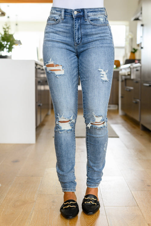 *Online Exclusive* Juno Tall Skinny Destroyed Jeans