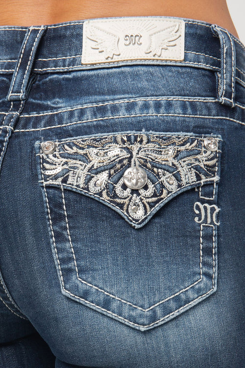*FINAL SALE* *PVM* Miss Me Stitched Paisley Skinny Jeans