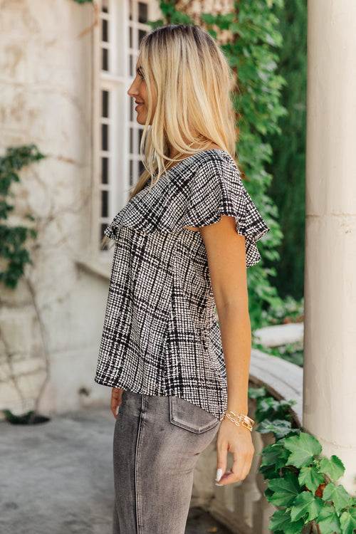 *Online Exclusive* Plaid Ruffled Top