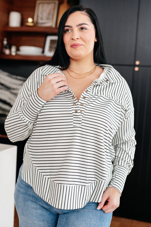 *Online Exclusive* Striped Serendipity Pullover