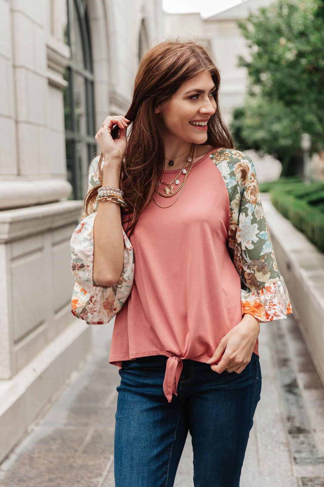 *Online Exclusive* Wear Your Floral On Your Sleeves Top