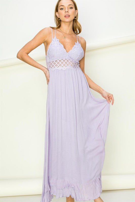 *Online Exclusive* In Love Lace Maxi Dress (Multiple Colors)