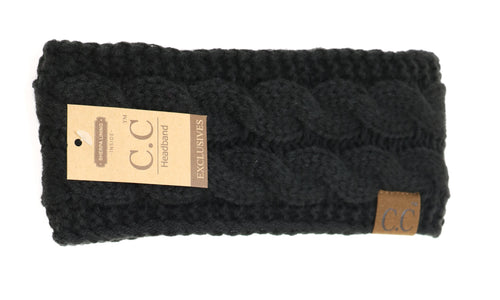 Solid Cable Knit CC Head Wraps (Multiple Colors)