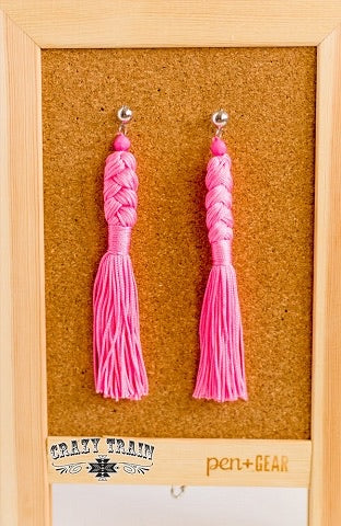*PVM* Plot Twist Earrings (Pink)