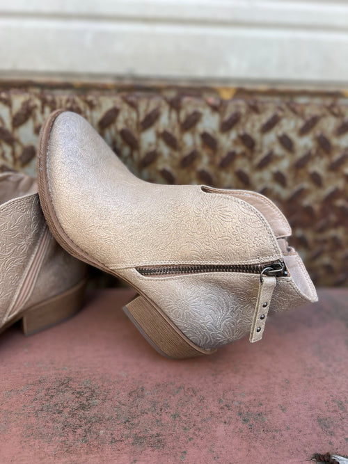 Divine Tooled Booties (Nude)