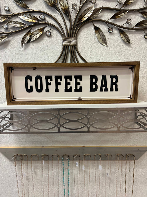 *PVM* Wood/Enamel Punch Coffee Bar Sign