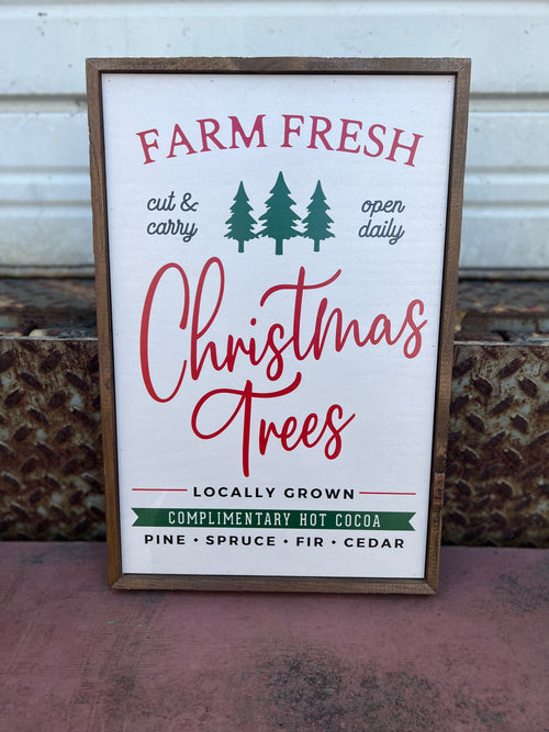 Farm Fresh Christmas Trees Christmas Home Decor Sign