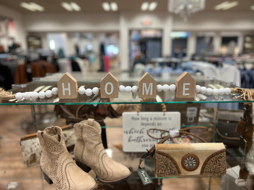 Wood Blessing Bead String Tabletop Sign