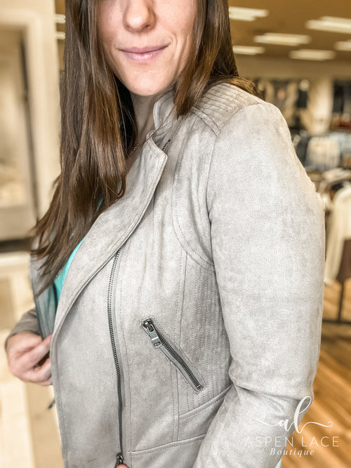 *Outlet* Kiala Moto Jacket (Taupe)