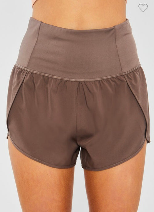 *Outlet* Tayla Athleisure Shorts (Cocoa)