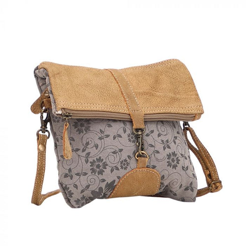 Teal & Tan Crossbody Bag