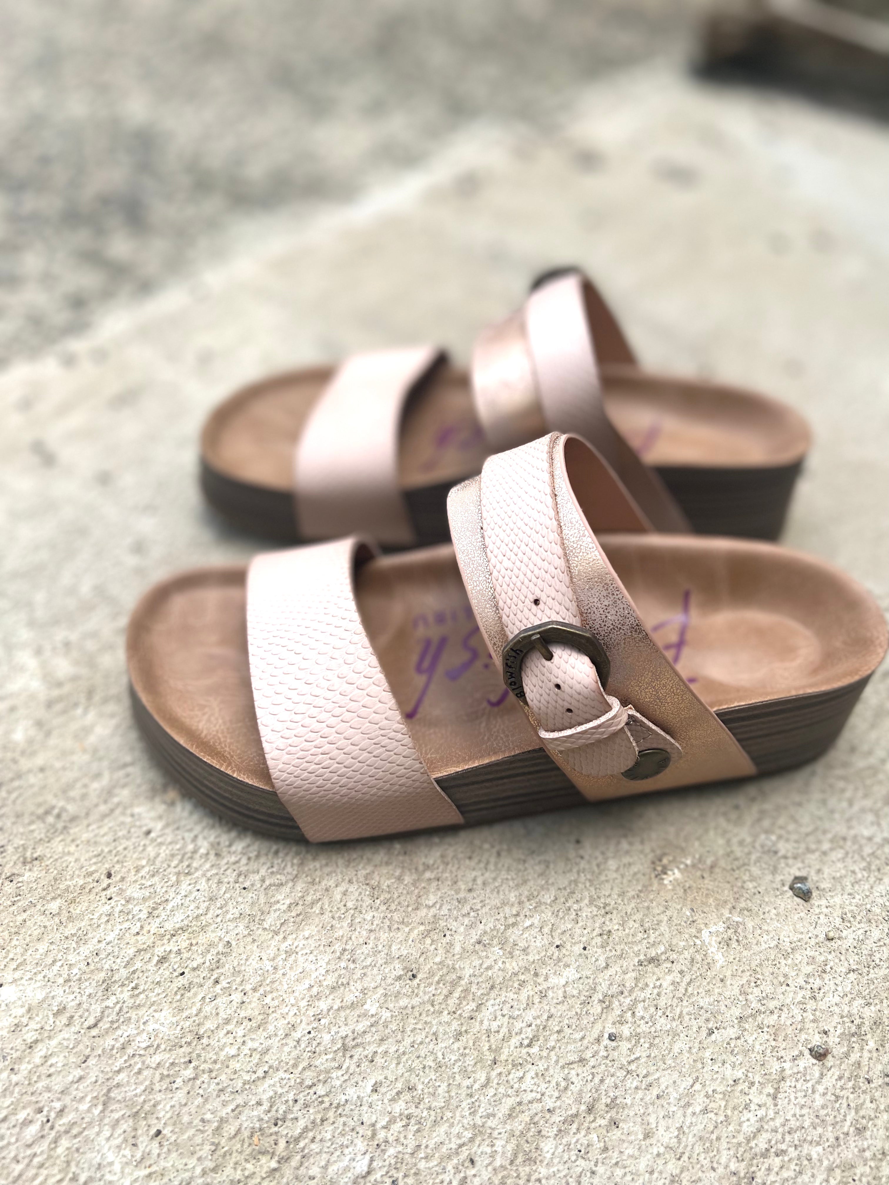 Outlet Blowfish Marge Sandals Lotus Rose Gold Aspen Lace Boutique