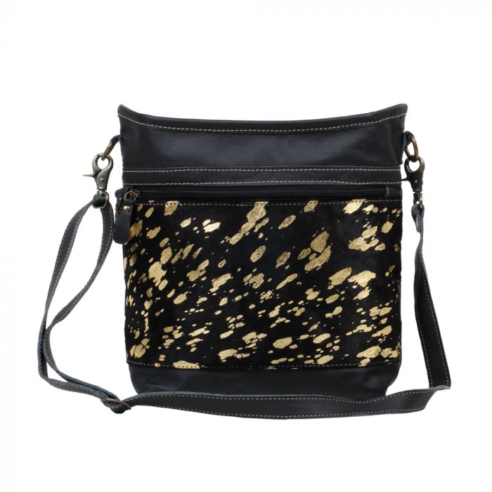 Golden Beacons Leather & Hair On Bag